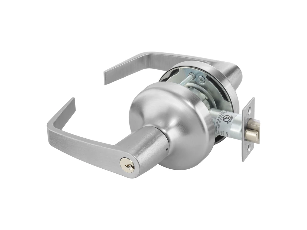Accentra Augusta lever cylindrical lock, Grade 1, satin chrome