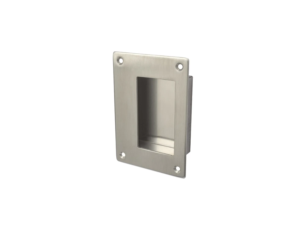 Rockwood flush pull in satin stainless steel