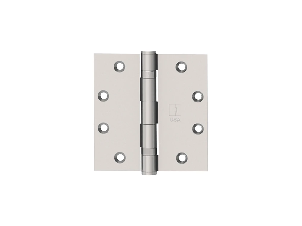 Hager ball bearing butt hinge, 4-1/2 by 4-1/2 inch, satin stainless steel