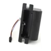 HES 1006 electric strike body in black with its plug-in wiring, shown without a faceplate