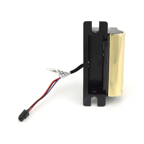 HES 1006 electric strike body in 605 bright brass, shown without a faceplate